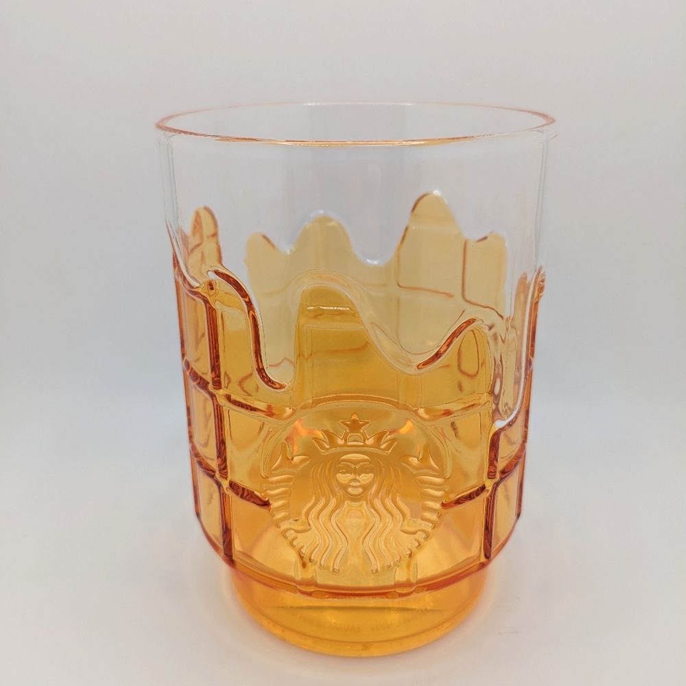 Starbucks Asia waffle glass cup 14oz BNWT